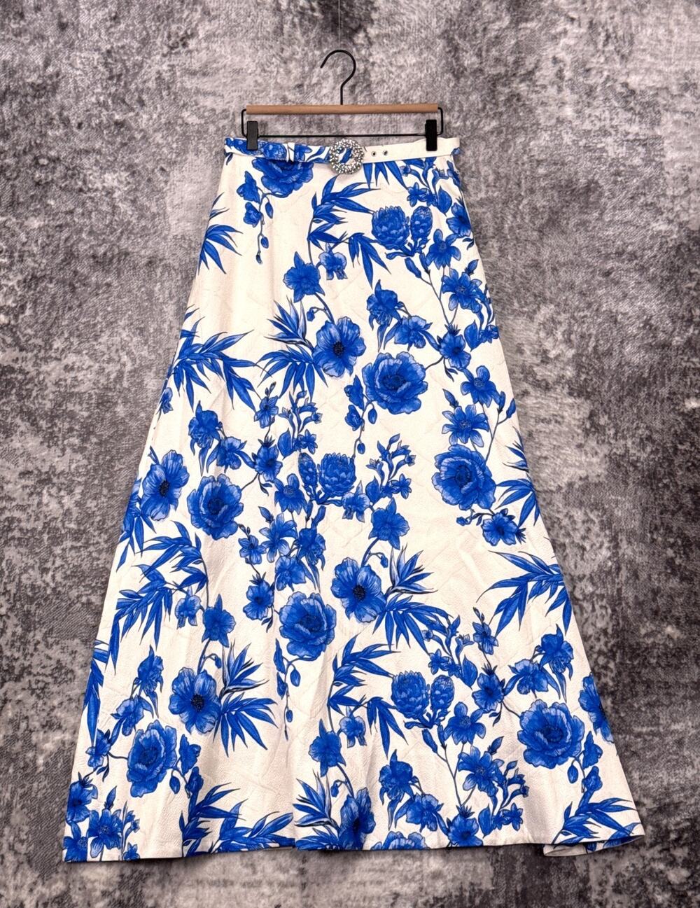 New Borgo De Nor Skirt 10 Womens Bellamy Floral Brocade Maxi Length